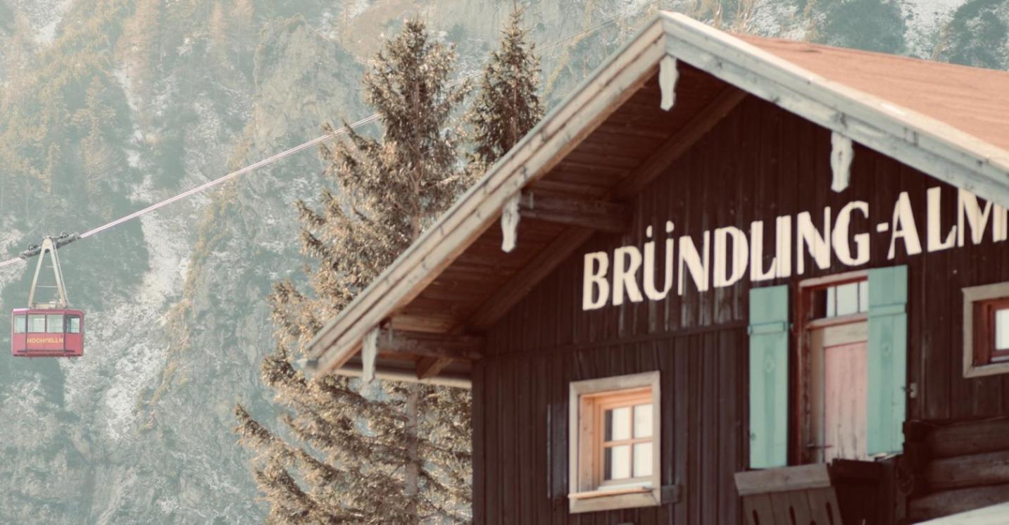 ホテル Bruendling-Alm Berggasthof Auf 1167M Auf Dem Hochfelln ベルゲン エクステリア 写真