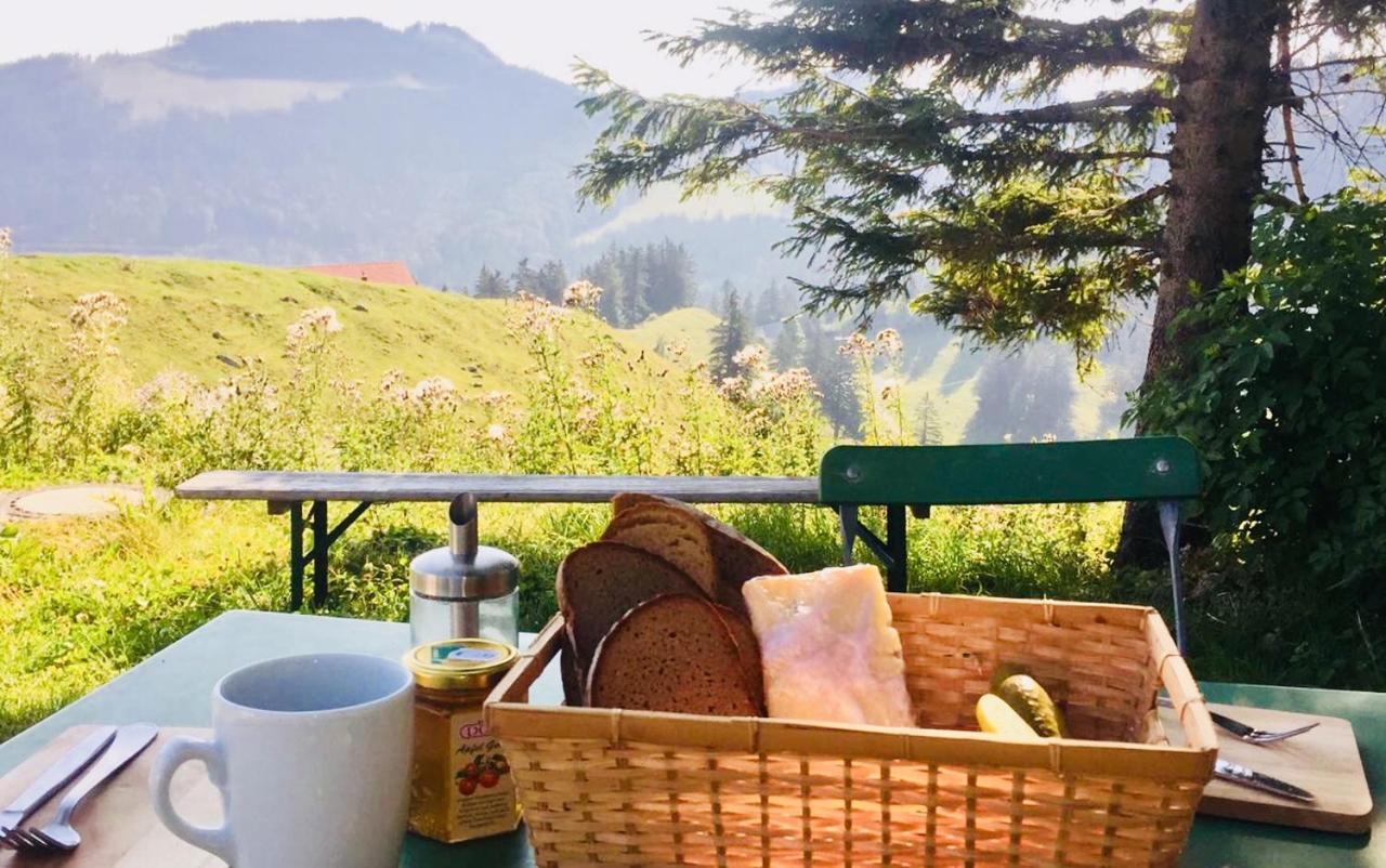 ホテル Bruendling-Alm Berggasthof Auf 1167M Auf Dem Hochfelln ベルゲン エクステリア 写真